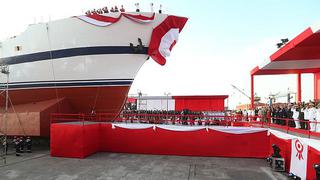 Ollanta Humala participó en lanzamiento a mar de buque escuela a vela Unión