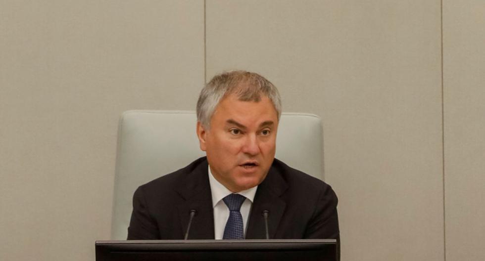 El presidente de la Duma Estatal de Rusia, Vyacheslav Volodin, asiste a una sesión de la cámara baja del parlamento, en Moscú, Rusia, el 22 de julio de 2020. (REUTERS/Shamil Zhumatov).