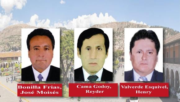 A los magistrados José Moisés Bonilla Frías, Henry Valverde Esquivel y Reyder Cama Godoy se les abrió un proceso administrativo disciplinario. (Foto: Difusión)
