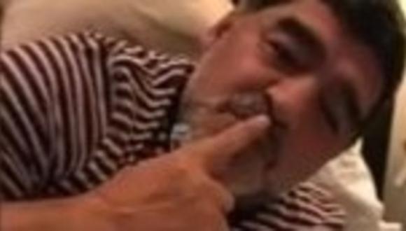 Maradona grabó un video en apoyo a su selección.
