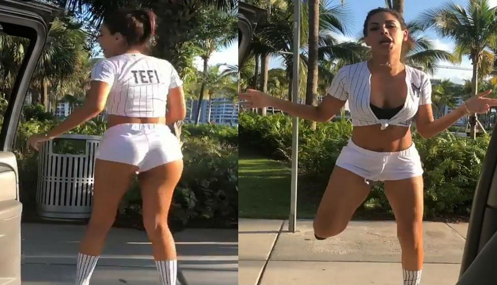 La popular figura de Instagram sorprende a todos sus fanáticos con tremendo baile en las calles de Miami. El video de Stephanie Valenzuela cuenta con más de un millón de reproducciones. (Capturas: Instagram)