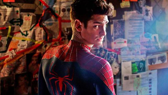 Andrew Garfield como Spider-Man en 2012.