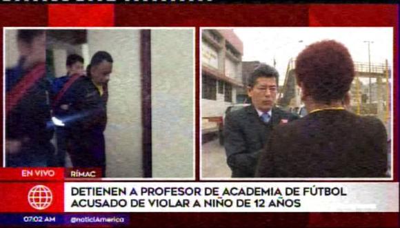 Detienen a profesor acusado de violación en el Rímac. (Foto: América Noticias)