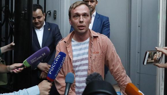 Golunov confesó que sufre "ataques de pánico" por su seguridad, por lo que no confirmó que vaya a acudir a la manifestación del domingo. (Foto: AFP)