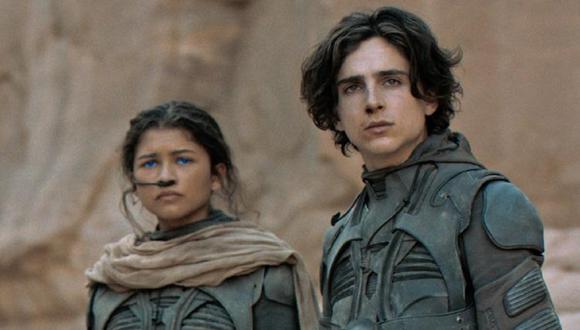 Paul Atreides (Timothée Chalamet) junto a Chani (Zendaya);  el amor de su vida. Ambos se conocen en Arrakis, el planeta desierto. Foto: Warner Bros.