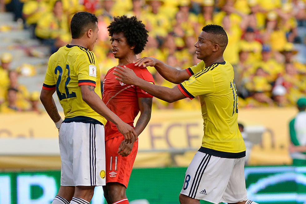 Perú inició las Eliminatoria con una derrota en Colombia. La 'bicolor' mostró un buen juego pero no tuvo contundencia y pagó caro los errores. Luego de dos procesos de clasificación a un Mundial en los que comenzábamos sumando tres puntos, el camino a Rusia 2018 empezaba en 0. (Getty Images)