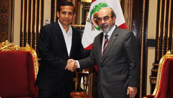 José Graziano da Silva se reunión con el presidente Ollanta Humala en Palacio de Gobierno. (Andina)