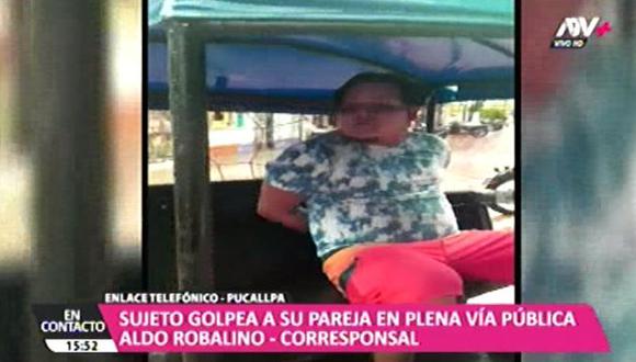 Un sujeto agredió a su expareja en plena vía pública en la región de Pucallpa. (Video: ATV+)