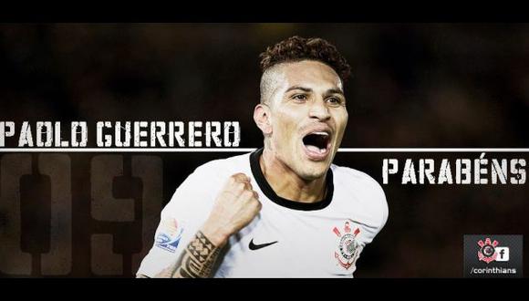 Corinthians felicitó a Paolo Guerrero por su cumpleaños número 30. (Difusión)