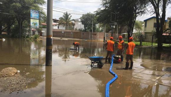 Autoridades monitorean daños tras inundaciones por intensas lluvias en Piura. (Foto: Andina)