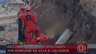Dos obreros murieron sepultados por derrumbe en Villa El Salvador [Video]