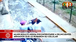 Mujer se enfrenta a malhechores para evitar robo en San Martín de Porres