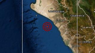 Sismo de magnitud 4,3 se registró esta mañana en Lambayeque