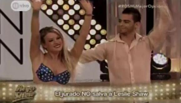 Leslie Shaw perdió ante Milett Figueroa y fue eliminada de ‘Reyes del Show’. (Captura América Televisión)