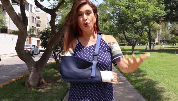 Verónica Linares contó que fracturó el radio superior y no solo eso, sino que el hueso esta "pulverizado”. (Foto: YouTube La Linares)