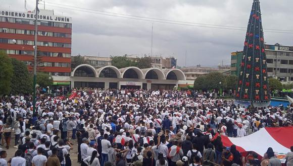 Marcha por la paz en Huancayo.
