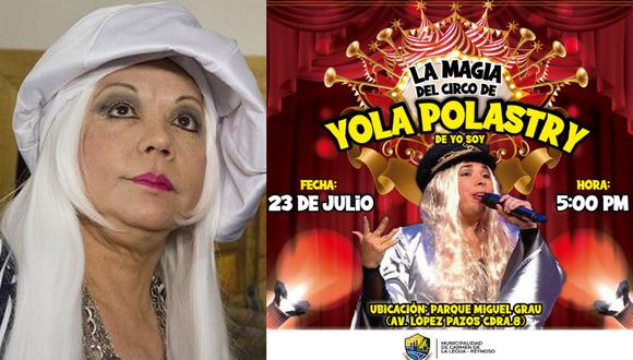 Yola Polastri denuncia que imitadora de “Yo Soy” utiliza su imagen para promocionar circo. (Foto: Composición)