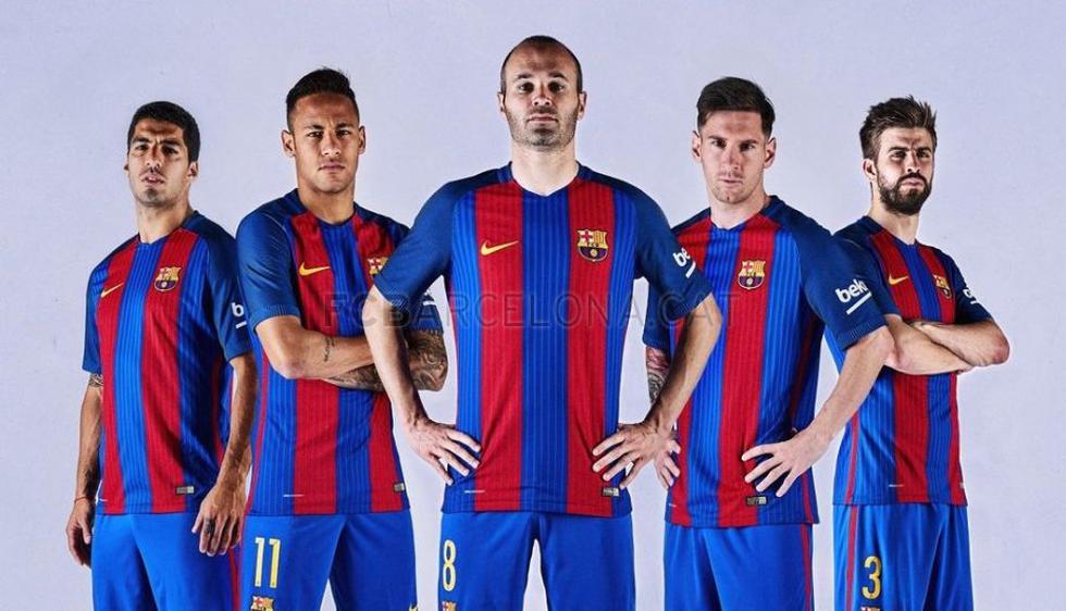 Barcelona presentó su nueva camiseta para la temporada 2016-2017. (fcbarcelona.es)