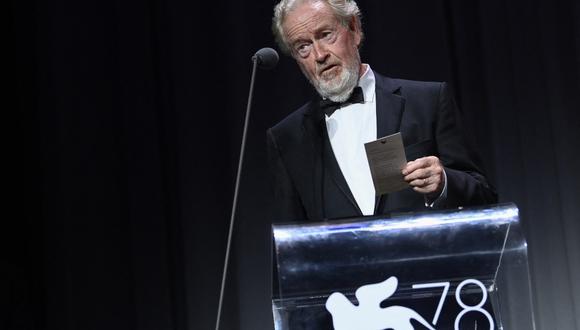 Ridley Scott recibió el premio Cartier en Venecia por su prolífica carrera. (Foto: AFP).