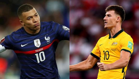 Francia vs. Australia se miden en la fecha 1 del grupo D del Mundial Qatar 2022. (Foto: AFP)