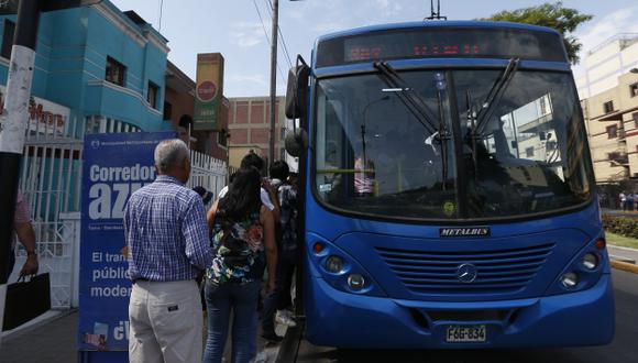 Corredor Azul: Rutas alimentadoras empezarían a funcionar desde enero del 2016. (Nancy Dueñas)