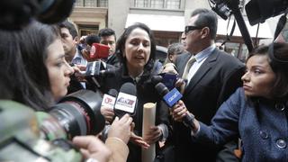 Nadine Heredia acusa que su derecho a la defensa fue "vulnerado" en interrogatorio con fiscal Juárez