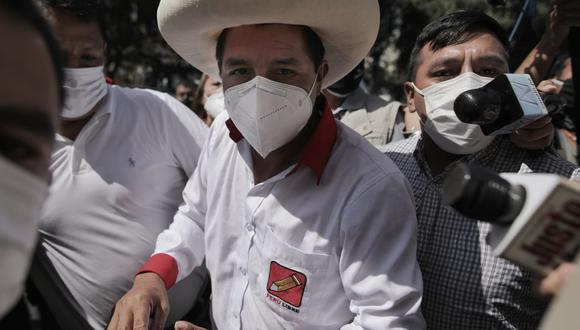 Pedro Castillo, candidato presidencial por Perú Libre, evitó pronunciarse sobre un posible indulto a Antauro Humala. (Foto: GEC)