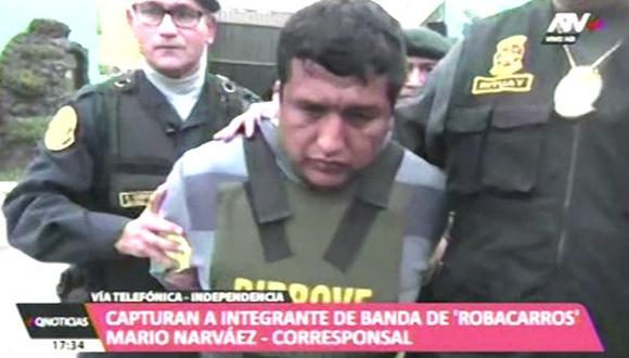 Iván Elvis Majino Asca, de 37 años, y sus cómplices aplicaron la modalidad del falso pasajero para asaltar a un taxista en la urbanización Pro, en San Martín de Porres. (ATV+)