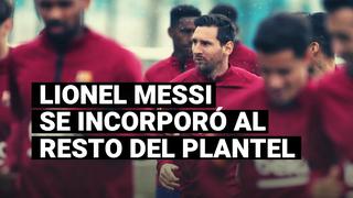 Lionel Messi se incorporó a los trabajos grupales del Barza tras su intento de irse del club