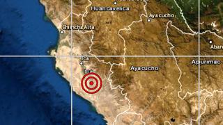 Sismo de magnitud 4,1 se reportó esta madrugada en Pisco, según IGP