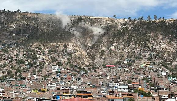 Deslizamiento en cerro La Picota.