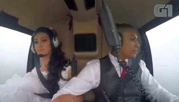 El trágico desenlace de una novia que quería llegar a su boda en helicóptero en Brasil. (YouTube:G1oficial)