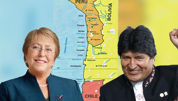Bolivia quiere salir al mar y exige que Chile la negocie. (Composición)