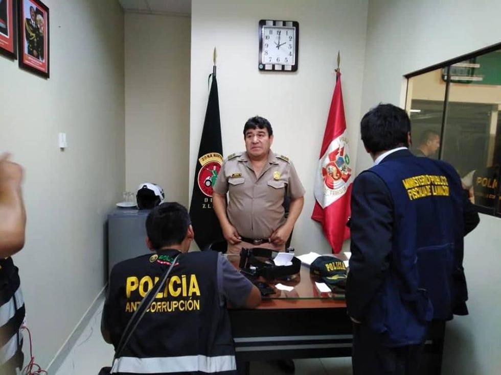 Entre los intervenidos figura el omandante PNP Fortunato Ñope Pajuelo, quien se desempeña como el jefe policial de la unidad. (Foto: Difusión)