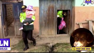 Huancayo: Policías trasladan todos los días a su colegio a niña que perdió una pierna por salvar a perrita