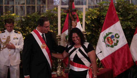 Fabiola Muñoz dejó la cartera del Ambiente y juró como ministra de Agricultura. (Foto: Hugo Pérez / GEC)