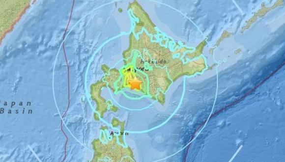 El fuerte sismo alcanzó el nivel 5 bajo en la escala japonesa. | Foto: USGS