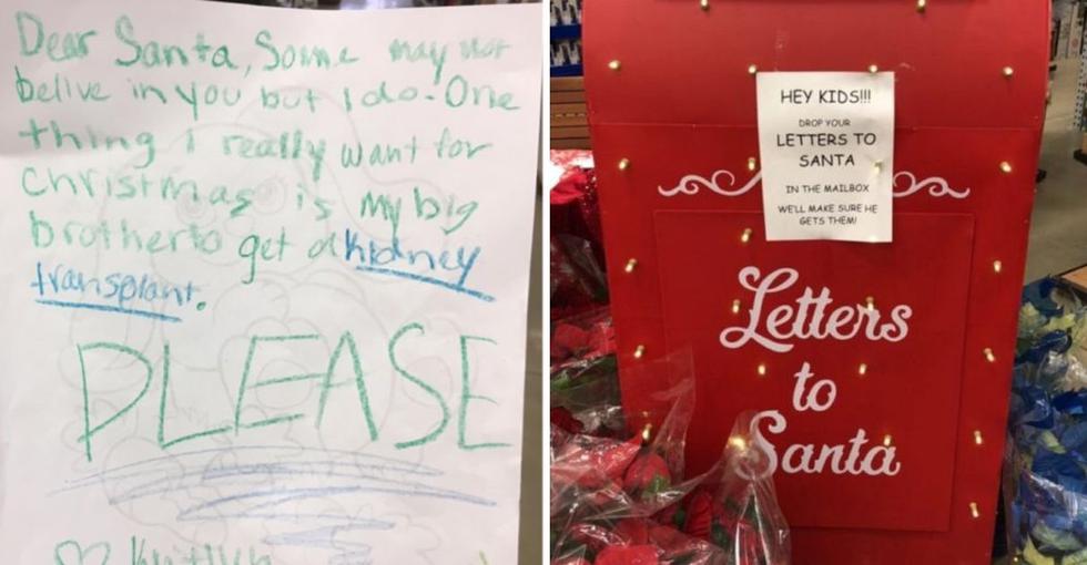 Una niña decidió dejar una carta dirigida a Papá Noel y le pide ayuda para su hermanito enfermo. (Foto: Facebook)
