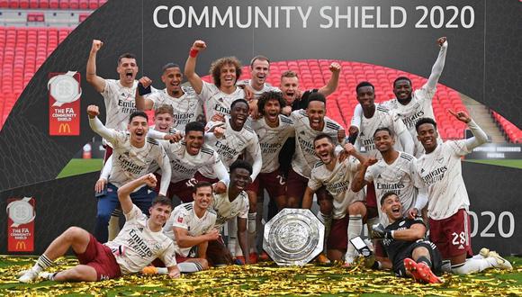 Arsenal se coronó en la Community Shield tras vencer al Liverpool en penales. (Foto: JUSTIN TALLIS / POOL / AFP)