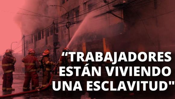 "Hoy los trabajadores están viviendo una esclavitud"," dijo Carmela Sifuentes del CGTP, tras el incendio en Las Malvinas. (Perú2
