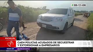Cuatro policías son intervenidos por secuestro y extorsión contra empresarios | VIDEO