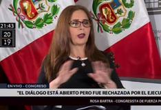 Rosa Bartra calificó como "inconstitucional" este pedido de cuestión de confianza [VIDEO]
