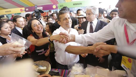 Ollanta Humala defiende a Nadine Heredia: 'La atacan por no ser una primera dama decorativa'. (César Fajardo)