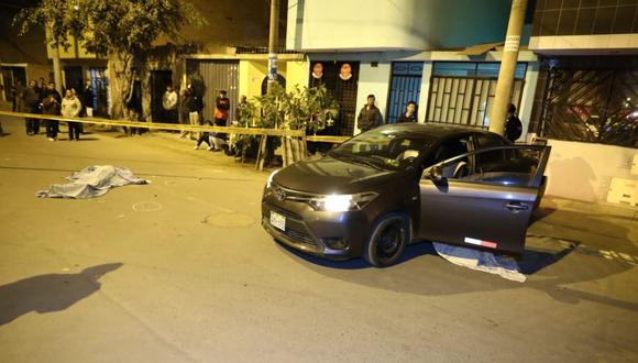 El doble crimen ocurrió en el cruce de las calles Margarita y Pisco, en la urbanización Kama. (ATV+/GEC)