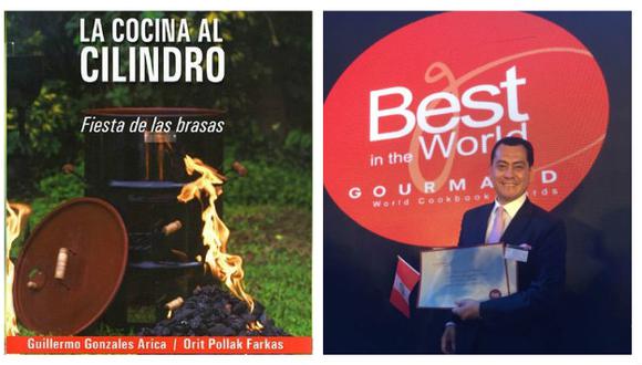 Guillermo Gonzales Arica, coautor de 'La cocina al cilindro – Fiesta de las brasas', recibió el reconocimiento (Difusión).