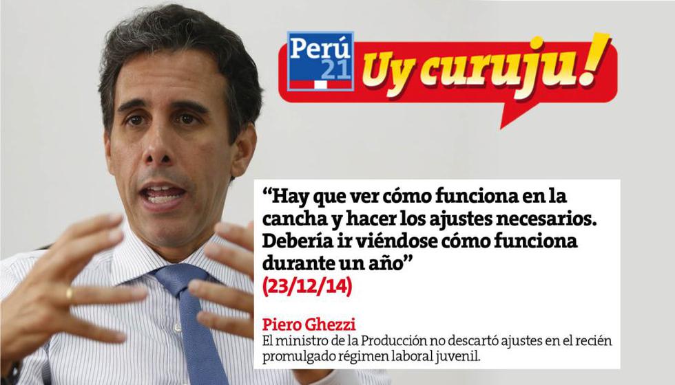 El ministro Piero Ghezzi defendió el régimen laboral juvenil. (Perú21)