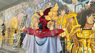 Distrito de San Luis estrena mural de los ‘Caballeros del Zodiaco’ junto al récord Guinness Jorge Vásquez