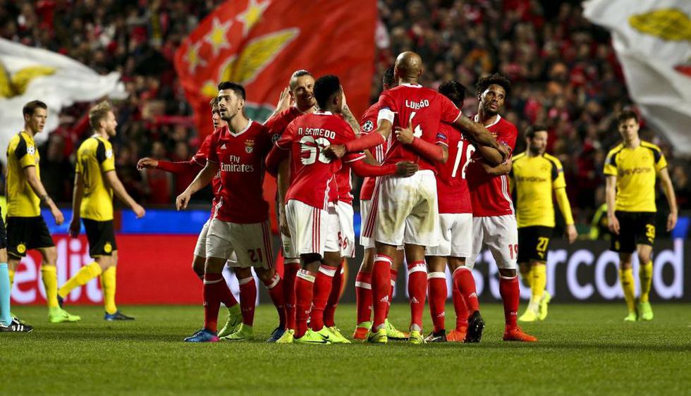 Benfica con André Carrillo venció 1-0 al Borusssia Dortmund por la Champions League. (EFE)