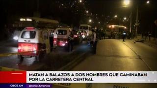 Asesinan a dos hombres a balazos en Chosica [VIDEO]