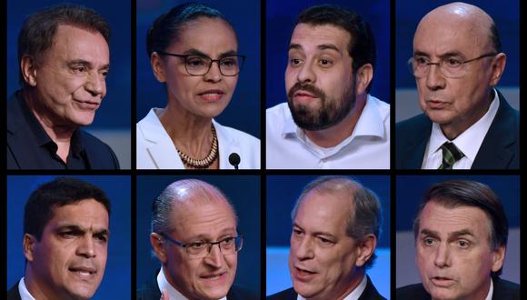 Ocho de los 13 candidatos confirmados para los comicios participaron en un debate de pocos enfrentamientos directos y escasas propuestas. (Foto: AFP)